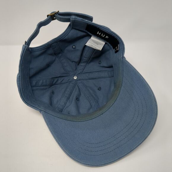 HUF Slideback Hat Blue One Size Adjustable Embroidered Vented Holes 6 Panel - Picture 6 of 8